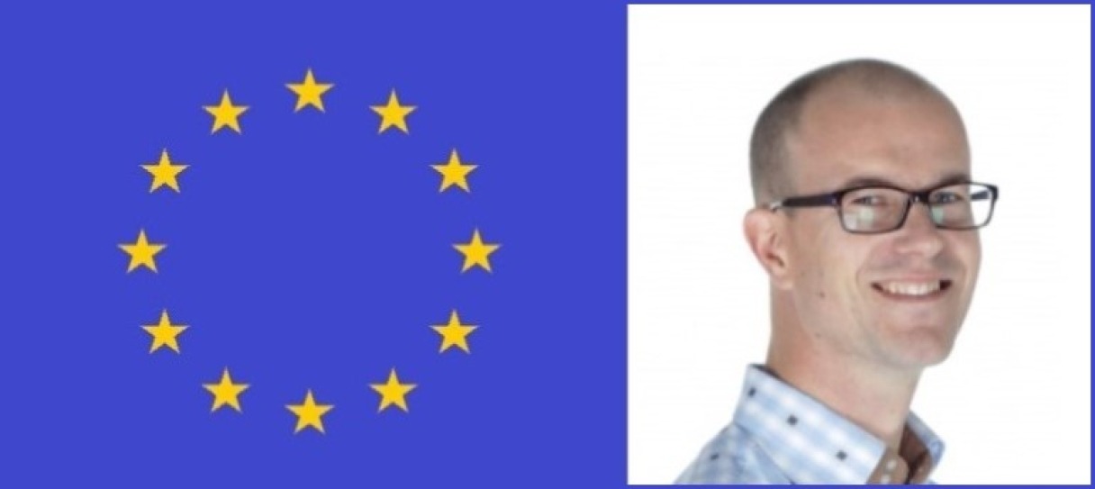 Leon Verlinde en Europese vlag