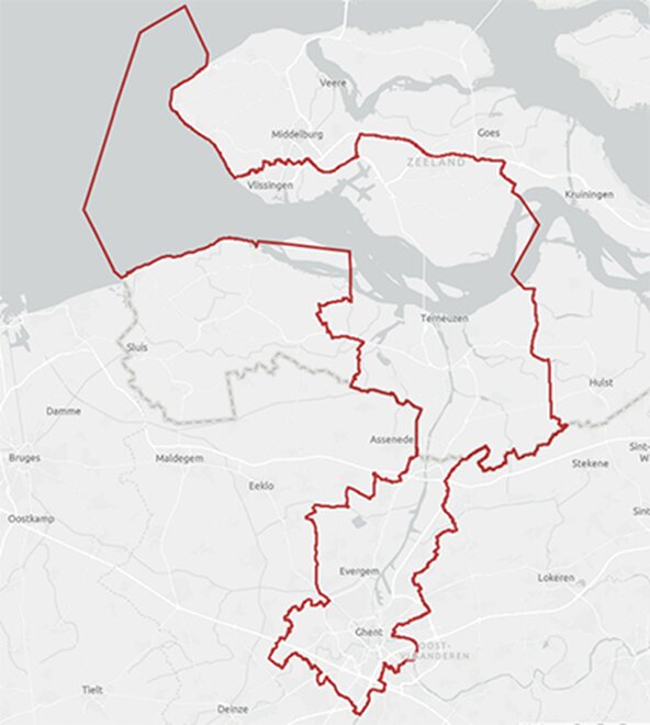 Kaart toont gebied van North Sea Port District