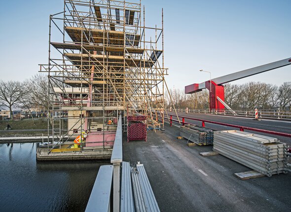 Werkzaamheden aan de Sloebrug in Vlissingen
