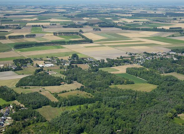 Luchtfoto dekzandgebied Kruisstraat - Clinge