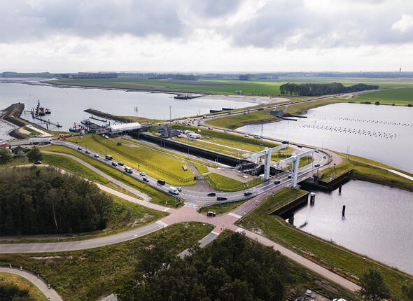Zandkreeksluis luchtfoto