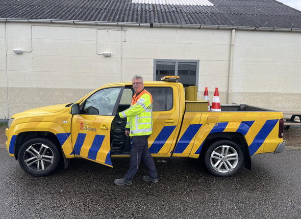 Weginspecteur Joop de Fouw van Provincie Zeeland