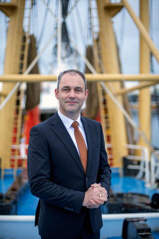 Johan Aalberts op kotter