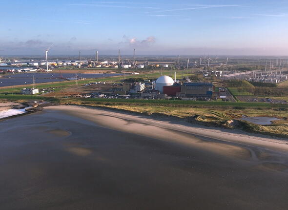 EPZ Kerncentrale Borssele vanuit de lucht