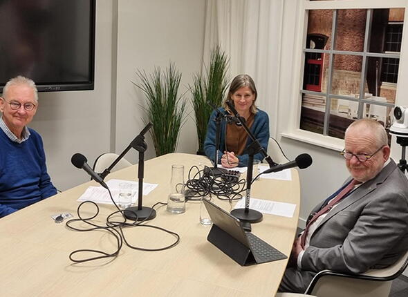 Opname podcast Maarten de Hoog, Ilona Vette en Dick van der Velde