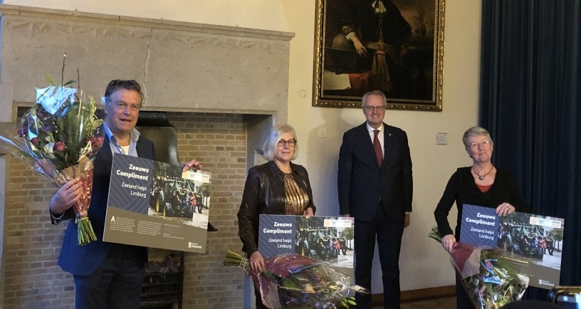 Uitreiking Zeeuws compliment aan initiatiefnemers Zeeland helpt Limburg