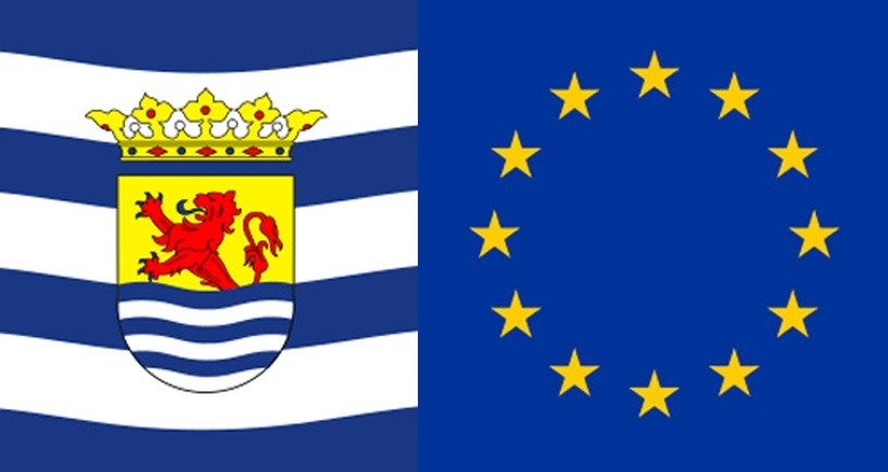 Zeeuwse vlag en Europese vlag