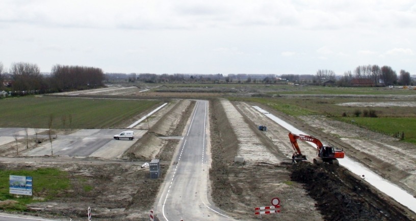 Aanleg Nieuwe Slikkenburgseweg bij Schoneveld