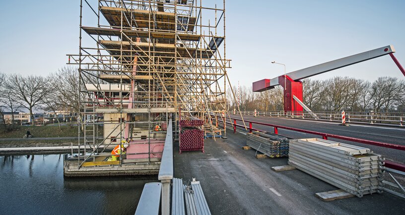 Werkzaamheden aan de Sloebrug in Vlissingen