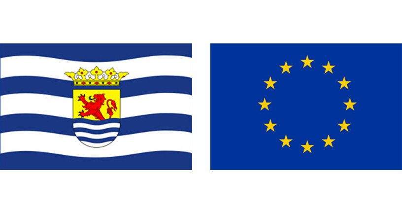 Zeeuwse vlag en Europese vlag