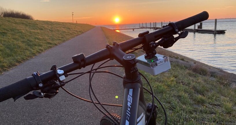 Snuffelfiets met sensor
