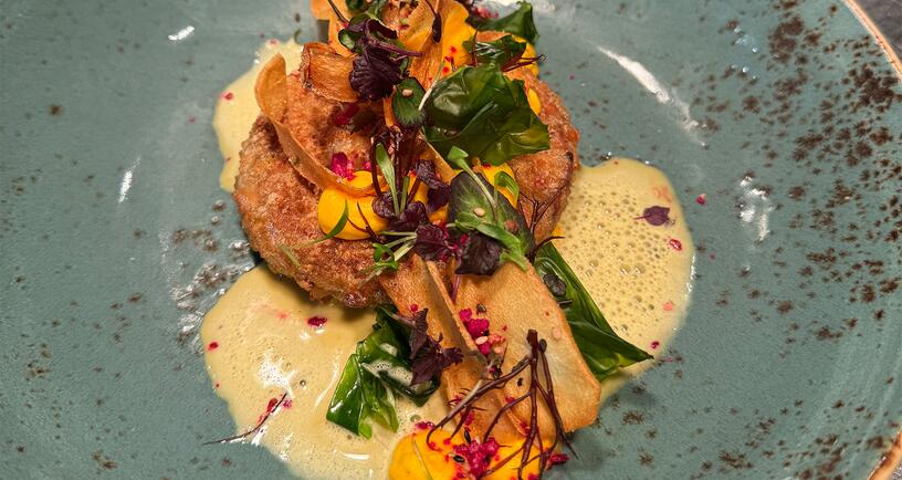Een culinaire Seaburger zonder vlees of vis. Beeld Scalda