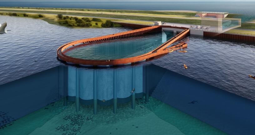 Artist impression van de zoutdam 