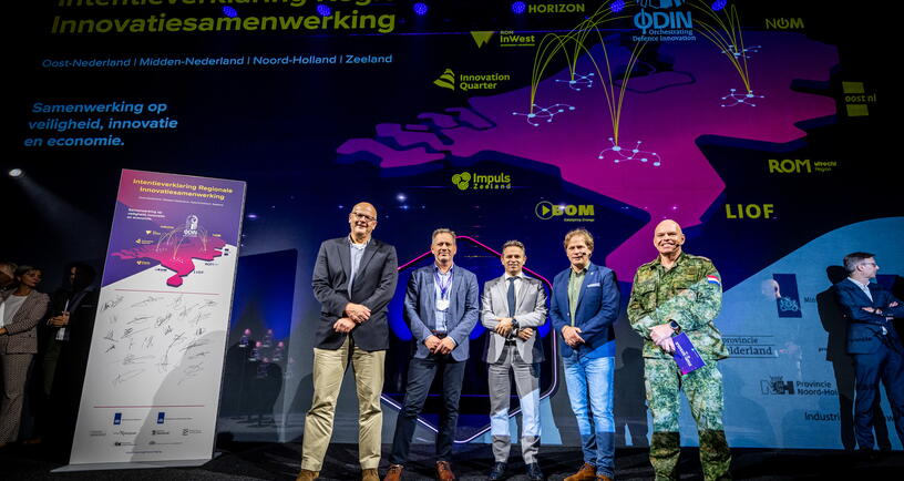 Defensie, Impuls Zeeland en Provincie Zeeland bij de ondertekening van de LOI