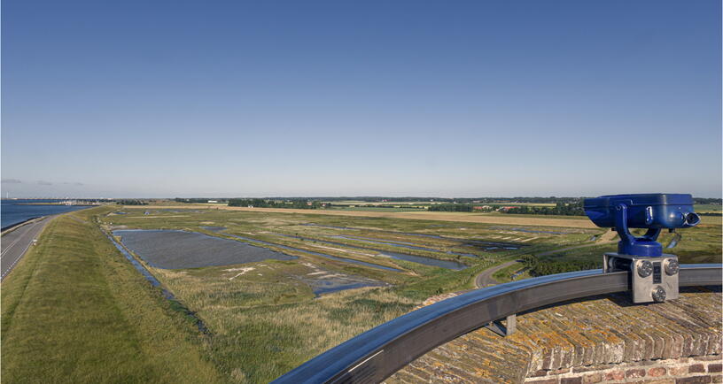 Overzicht vanaf de Plompe Toren bij Haamstede