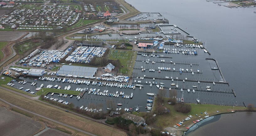 Luchtfoto Havengebied Wolphaartsdijk Veerse Meer.