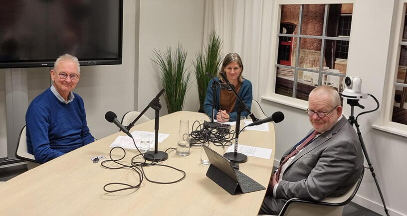 Opname podcast Maarten de Hoog, Ilona Vette en Dick van der Velde