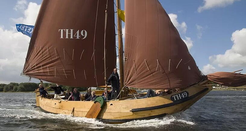 Hoogaars al varend op het Veerse Meer.