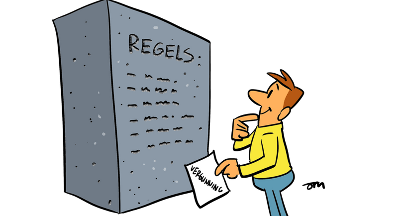 Figuurtje bekijkt de regels