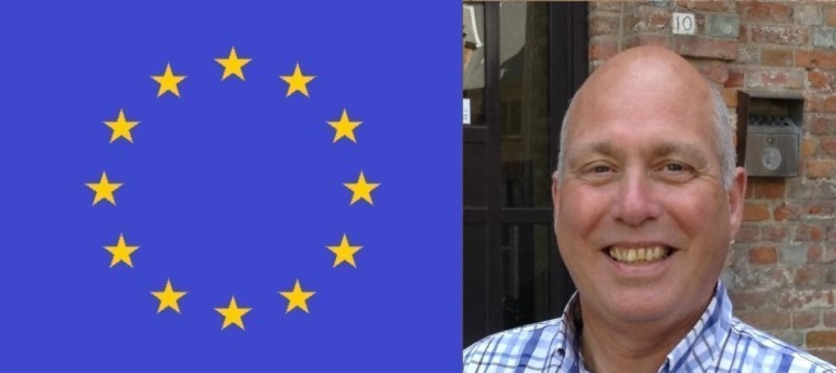 Johan Wandel en Europese vlag