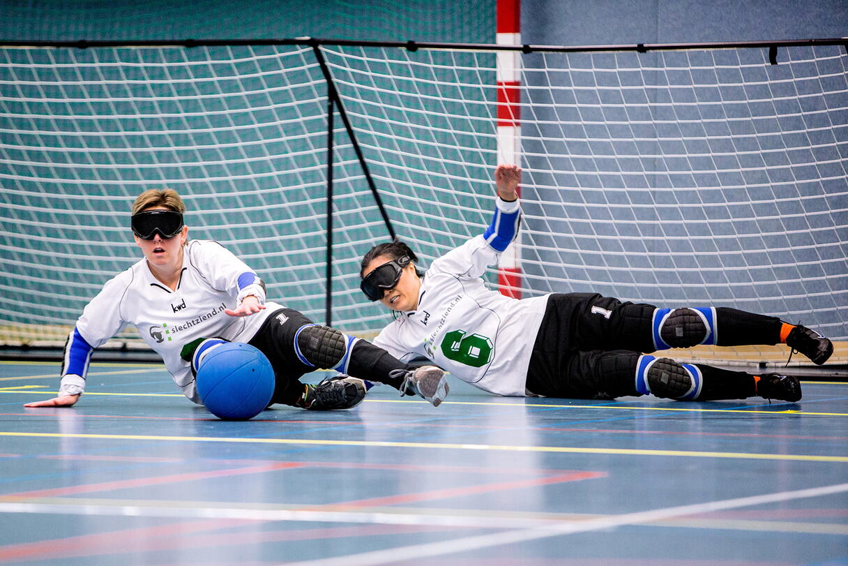 Goalball. Beeld: Gehandicapten Sport Nederland