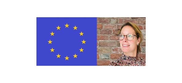 Marloes Slaakweg en Europese vlag