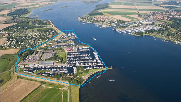 Luchtfoto Havengebied Wolphaartsdijk Veerse Meer